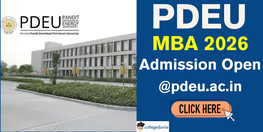 PDEU MBA Admission Open 2026